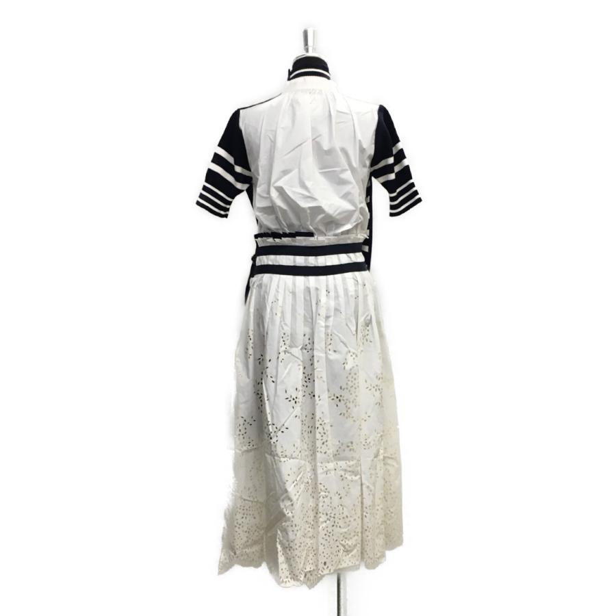 sacai 美品 サカイ 半袖ワンピース ボーダー レディース SIZE 2 sacai 美品 サカイ 半袖ワンピース ボーダー レディース SIZE 2