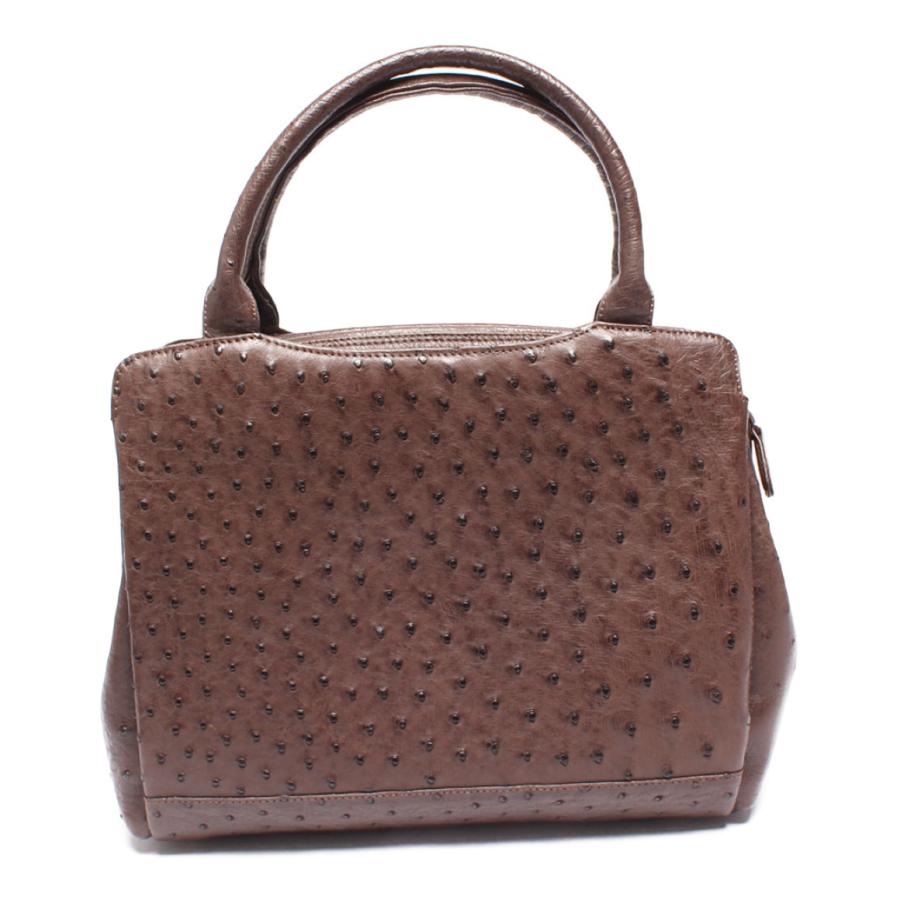 美品 ジェーアールエー オーストリッチ ハンドバッグ レザー  