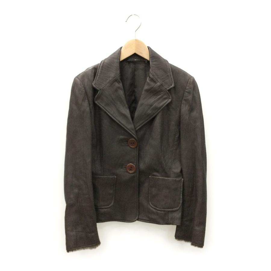 マウリツィオペコラーロ SIZE 40 (M) ラムレザー ジャケット MAURIZIO 