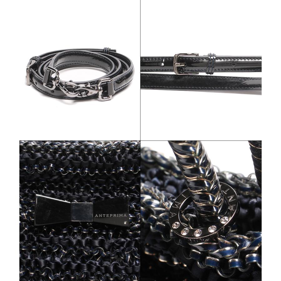 アンテプリマ 2WAYトートバッグ シルバー金具 ネイビー系 ワイヤー