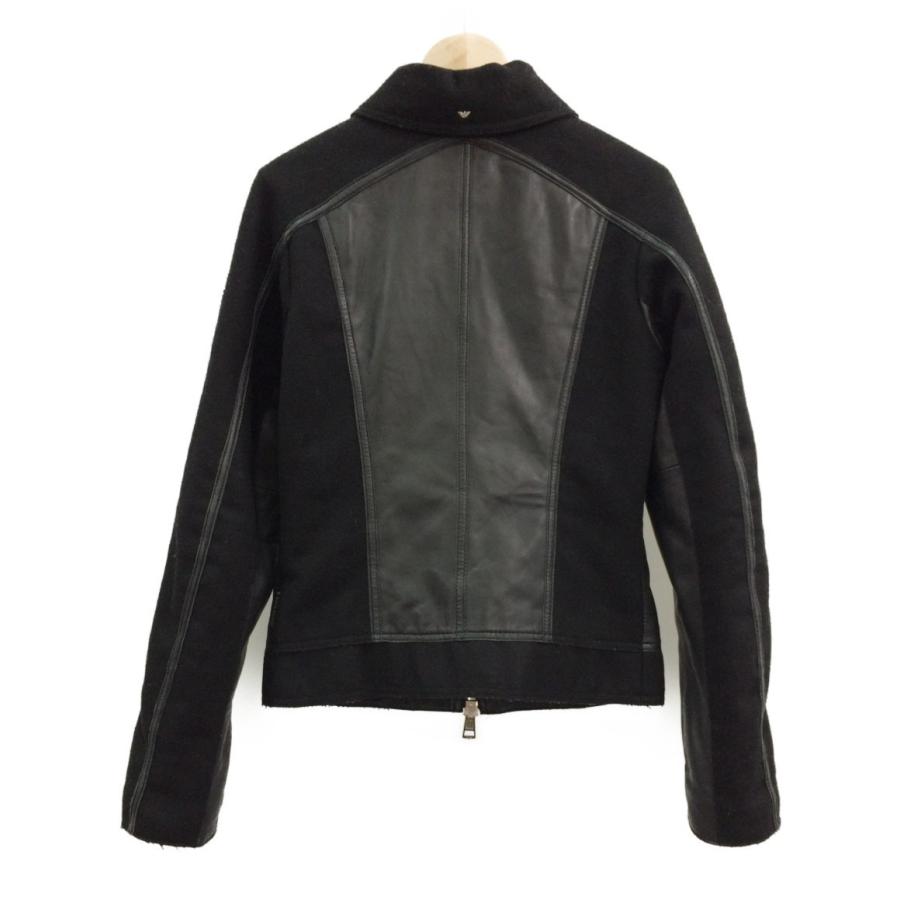 アルマーニ ジーンズレザーブルゾン美品