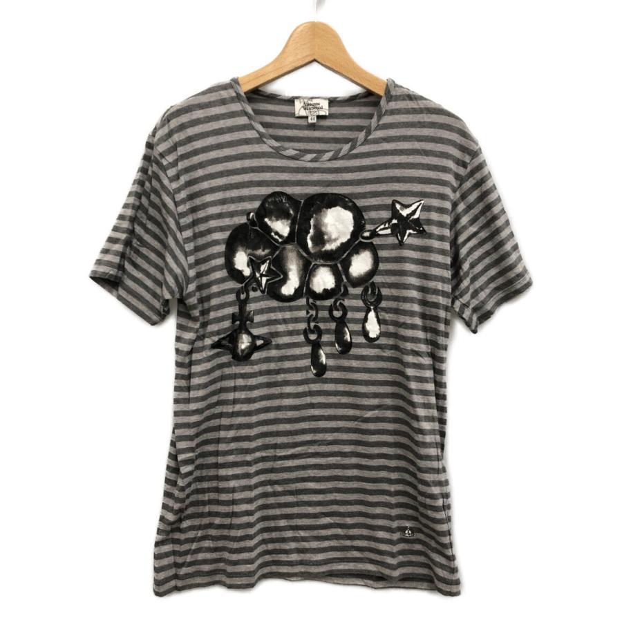 美品 ヴィヴィアンウエストウッドマン 半袖Tシャツ イラスト ボーダー  