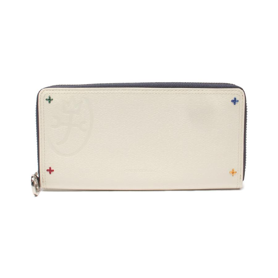 美品 カステルバジャック ラウンドファスナー長財布 レディース 