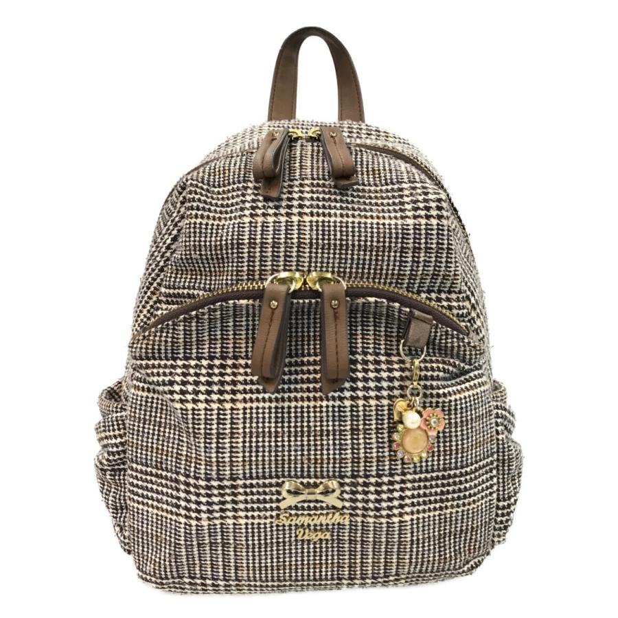 サマンサベガ ツイードチェック柄ミニリュック レディース Samantha