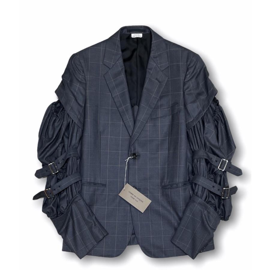 美品 コムデギャルソンオムプリュス バックルスリーブチェックジャケット オルランド期 ss Pe J002 051 メンズ Size S Comme Des Garcons Homme Plus 中古 Ms Hugall Fashion ハグオール 通販 Yahoo ショッピング