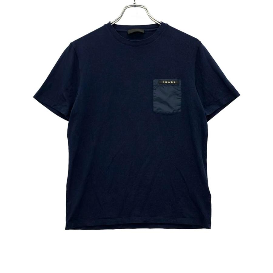 プラダ ラバーロゴナイロンポケットTシャツ メンズ SIZE S PRADA 中古