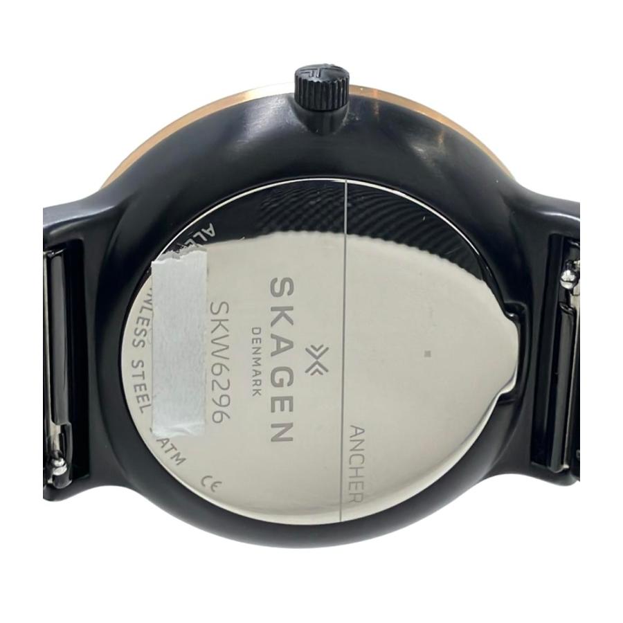 スカーゲン 腕時計 クオーツ ブラック SKW6296 メンズ SKAGEN 中古 