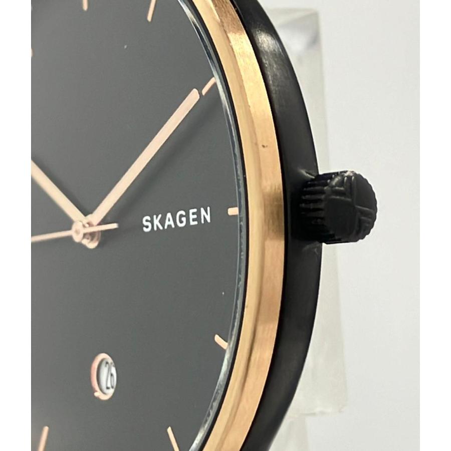 スカーゲン 腕時計 クオーツ ブラック SKW6296 メンズ SKAGEN 中古 