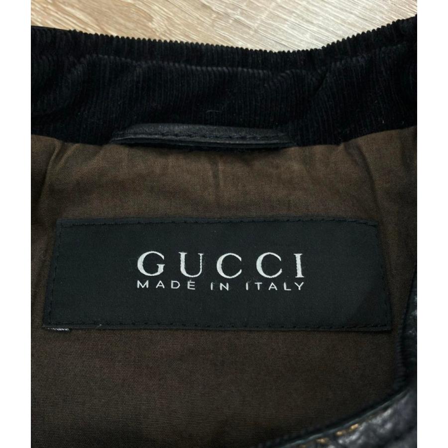 グッチ ライダースジャケット レザー 羊革 ダブルジップ 269274 XN377