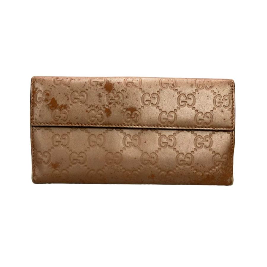 グッチ ダブルホック 二つ折り長財布 レザー 203550 2067 レディース