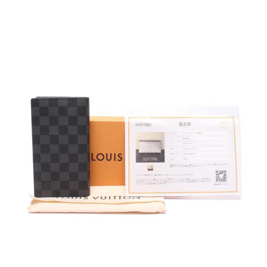 極美品 ルイヴィトン ダミエグラフィット ポルトフォイユブラザ長財布N62665 LOUIS VUITTON ルイ・ヴィトン ダミエ グラフィット