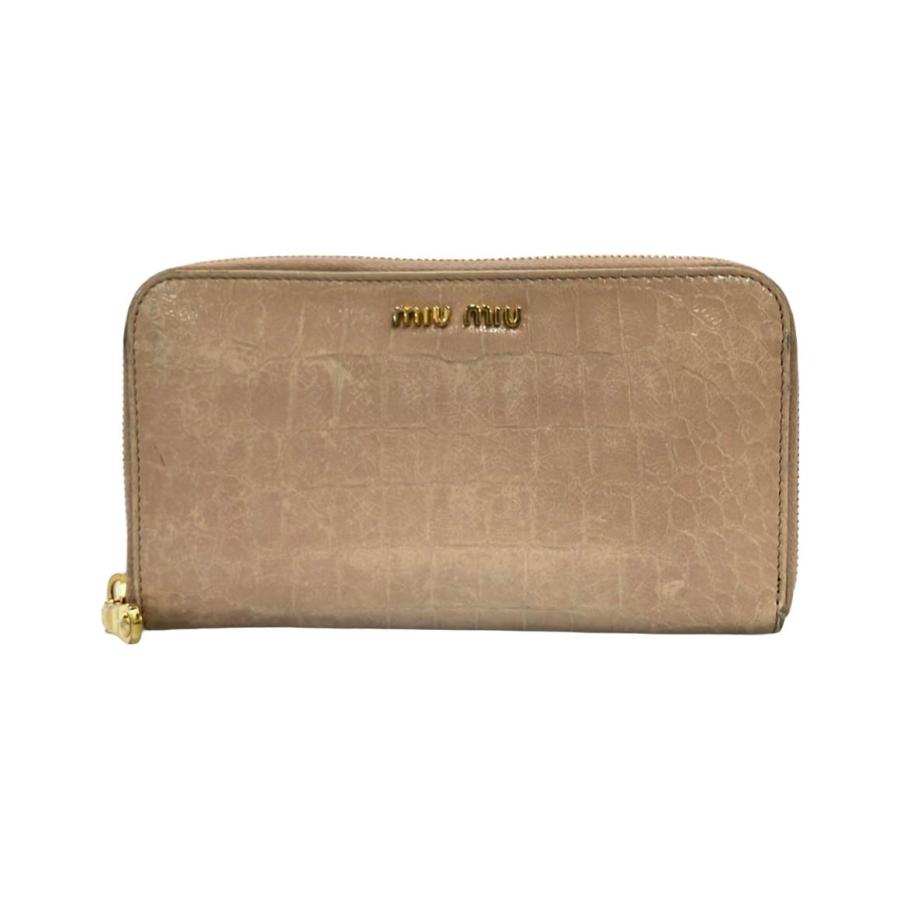 ミュウ ラウンドファスナー長財布 レディース Miu 中古 : Rehello by