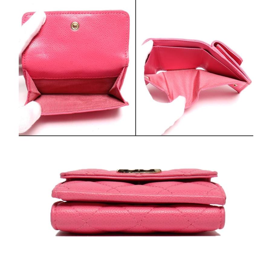 正規品　CHANEL シャネル　マトラッセ　ゴールド金具　Wホック　三つ折り財布 CHANEL シャネル 財布 ココマーク レザー - Wホック 三つ折り ゴールド