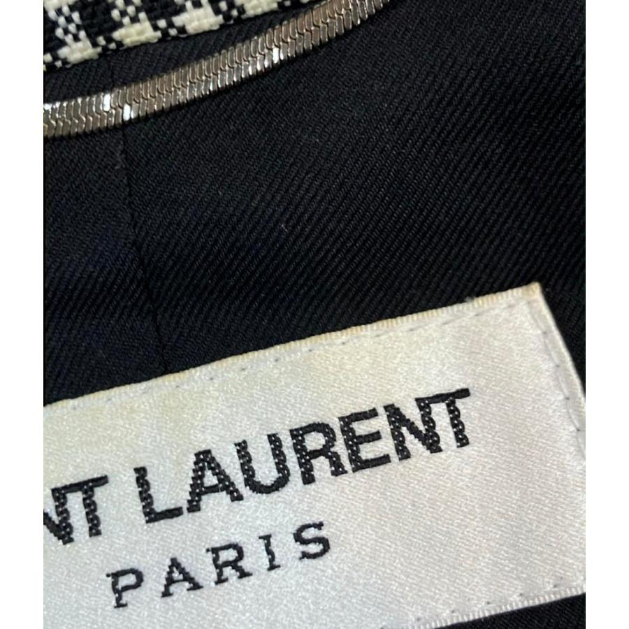 サンローラン テーラードジャケット TAILORED JACKET 千鳥格子柄 1B
