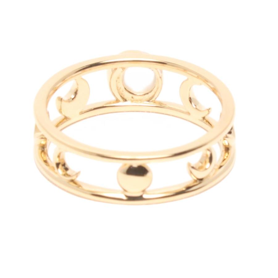 美品 スタージュエリー リング 指輪 K18 ムーンストーン 月