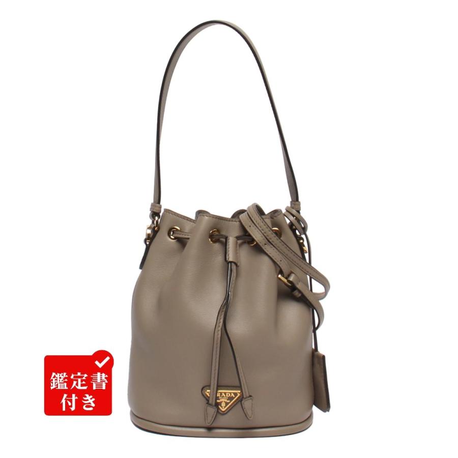 美品 プラダ 2wayショルダーバッグ ハンドバッグ 斜め掛け CLAYGRAY Re-Edition 1978 バケットバッグ レディース PRADA 美品 プラダ 2wayショルダーバッグ ハンドバッグ 斜め掛け CLAYGRAY Re