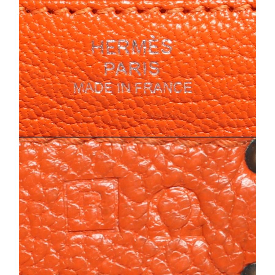 エルメス 長財布 □R刻印 シルバー金具 オレンジ系 ケリー