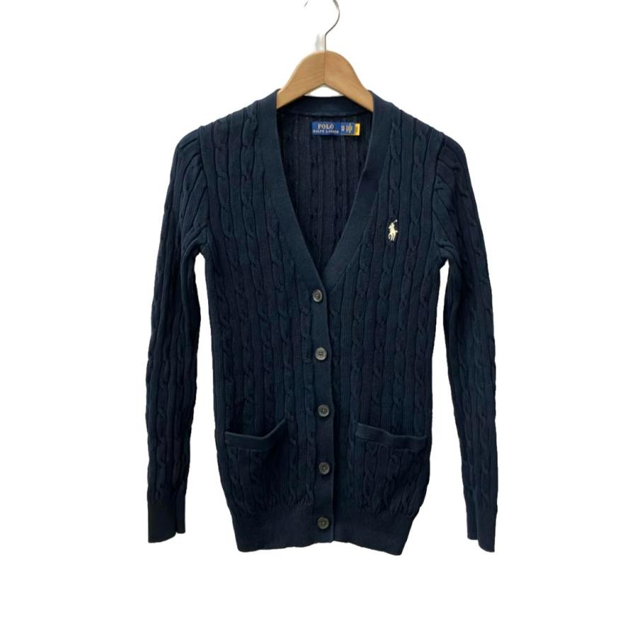 【極美品】POLO RALPH LAUREN ケーブルニットカーディガン XS ポロ・ラルフローレン ケーブルニットカーディガン レディース