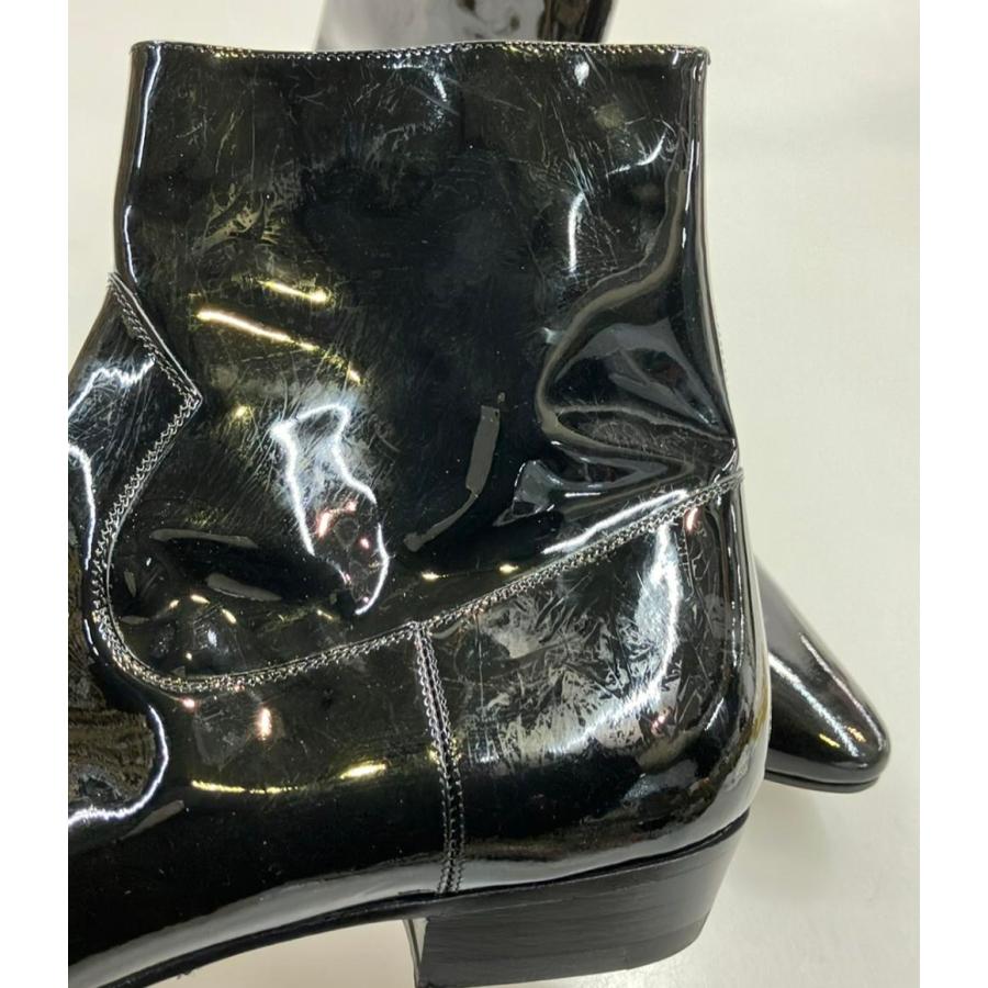 サンローランパリ ショートブーツ パテントレザー メンズ SIZE