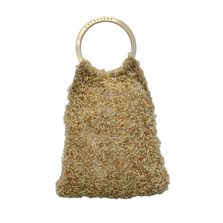 レア✨アンテプリマ ビーズ ハンドバッグ マルチカラー コサージュ付き