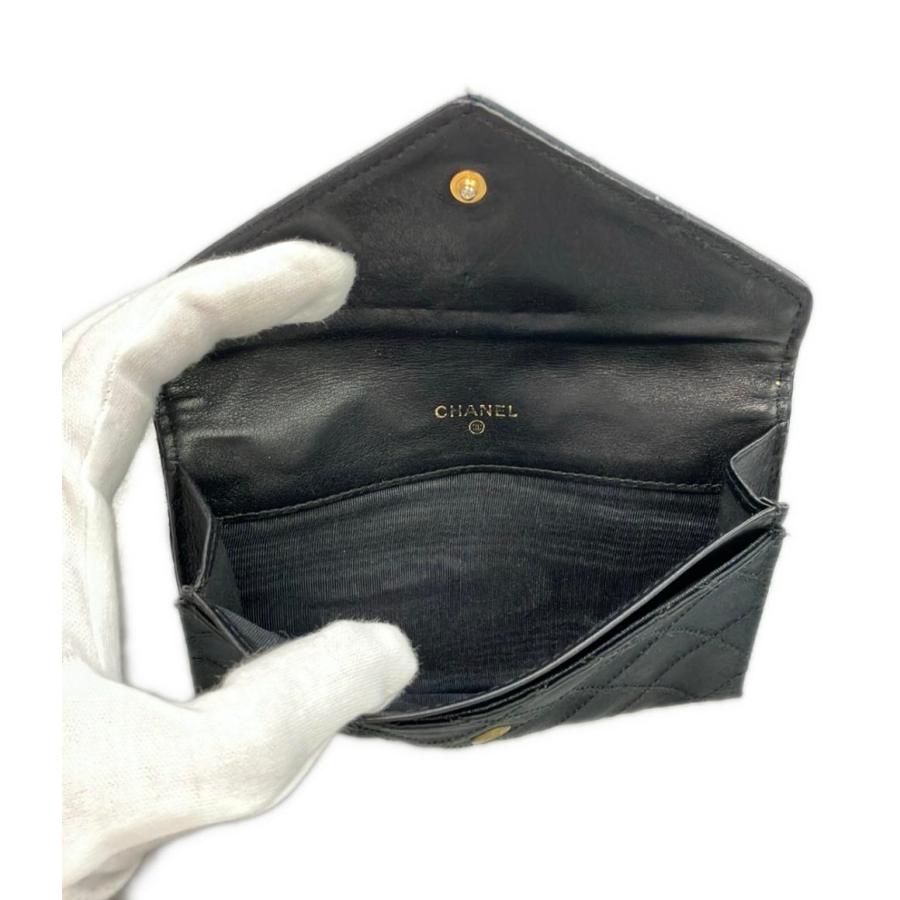 シャネル カードケース コインケース ゴールド金具 ビコローレ サテン