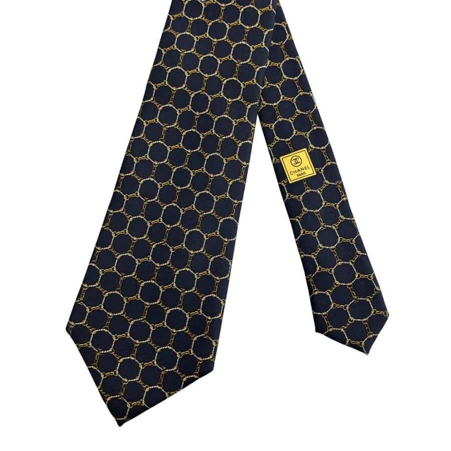 CHANEL シャネル ネクタイ ハイブランド シルク100% 美品 シャネル ネクタイ シルク100% メンズ CHANEL 中古