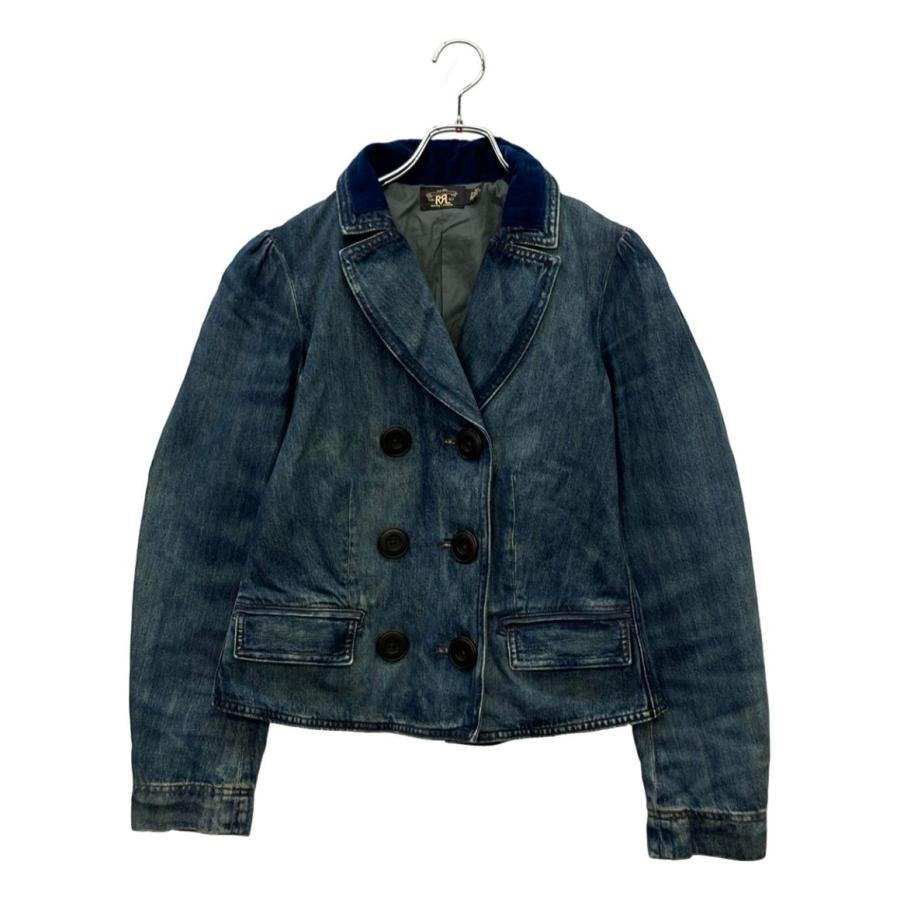 美品 ダブルアールエル デニムジャケット ダブルブレストジャケット