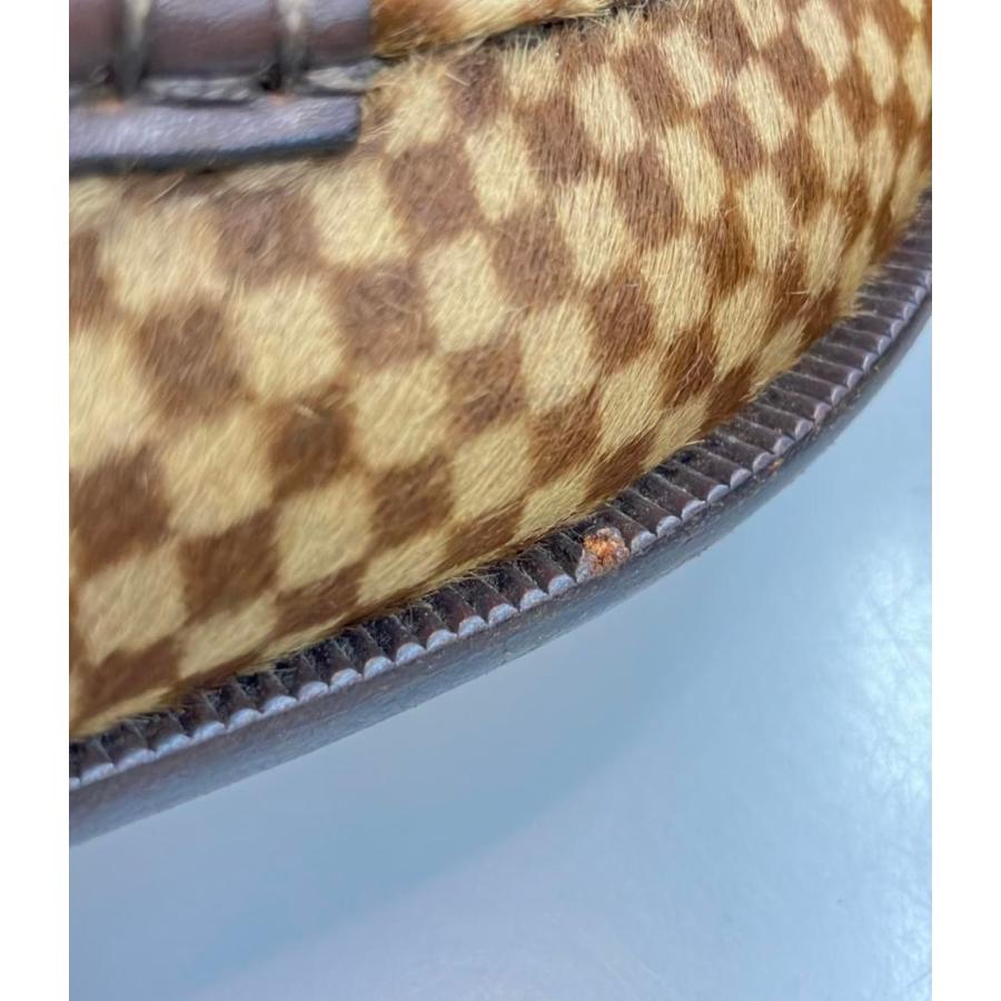 ルイ・ヴィトン ハラコ ローファー ダミエ柄 メンズ SIZE 6 1/2 (S