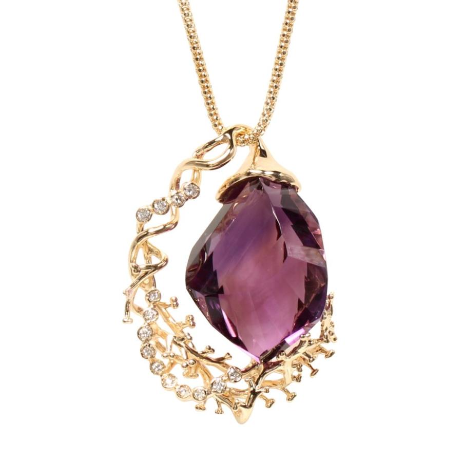 中古 K18 アメジスト ネックレス