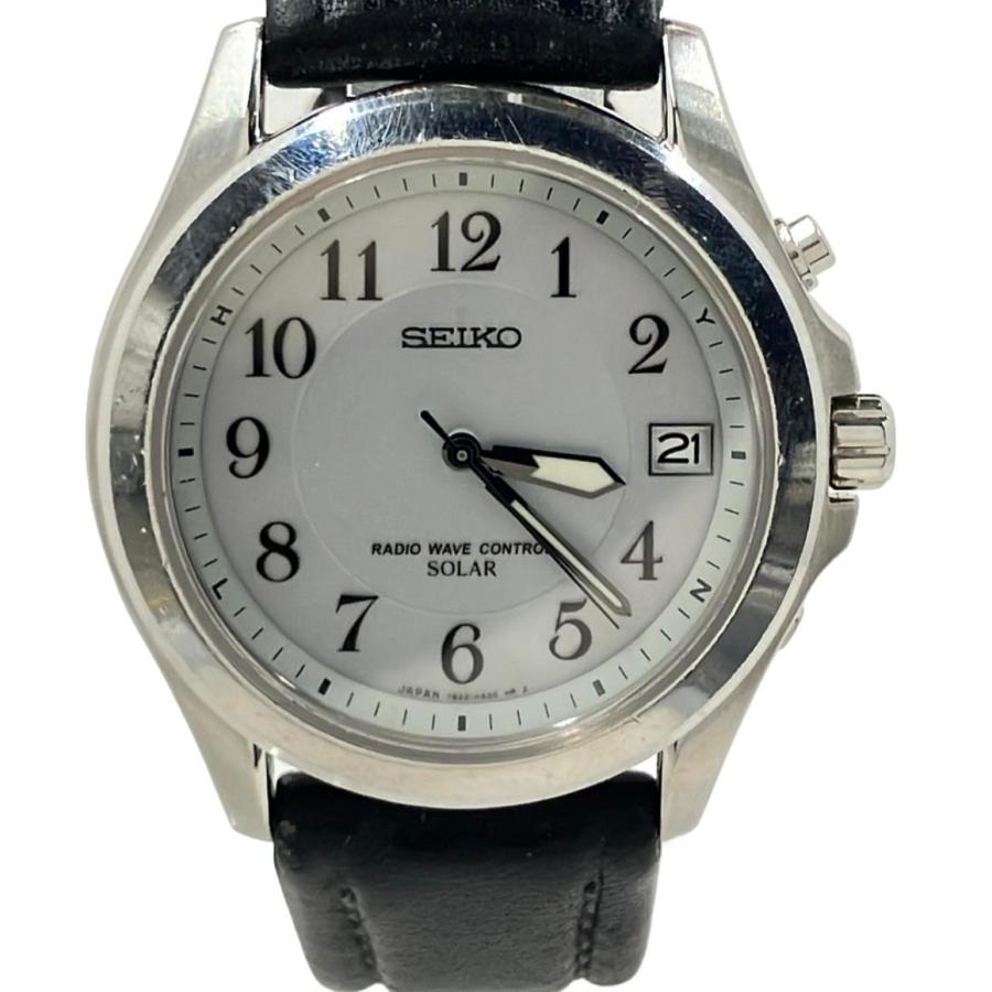 SEIKO セイコー SOLAR 7B22-0AZ0 ソーラー電波 腕時計 セイコー 腕時計 ソーラー シルバー 7B22-0AZ0 メンズ SEIKO
