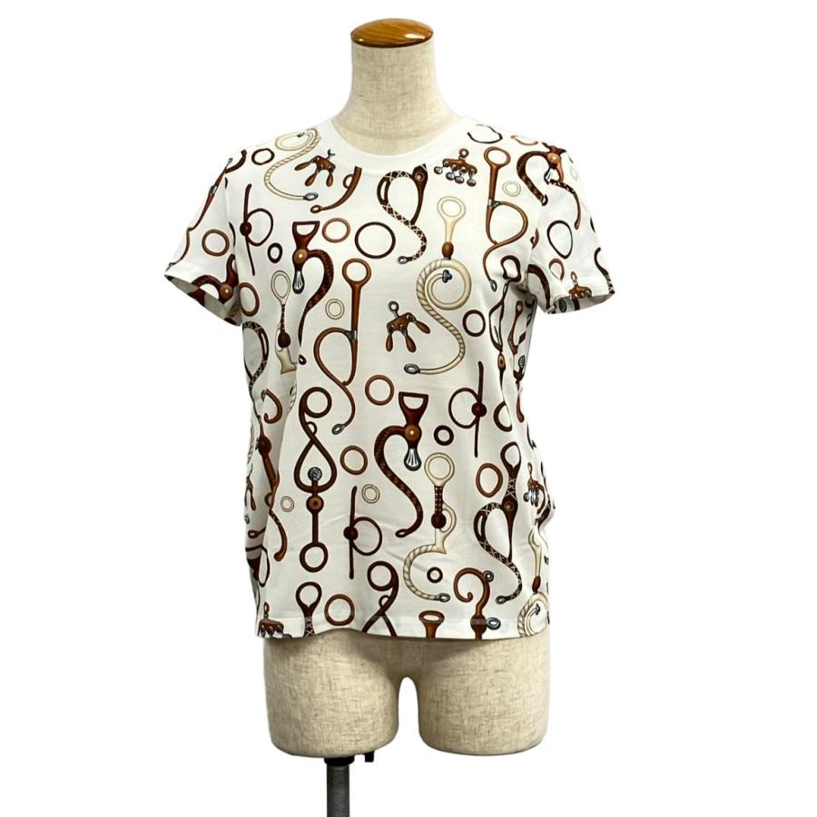 美品 エルメス 半袖Tシャツ パノプリ・トゥ・キュイール