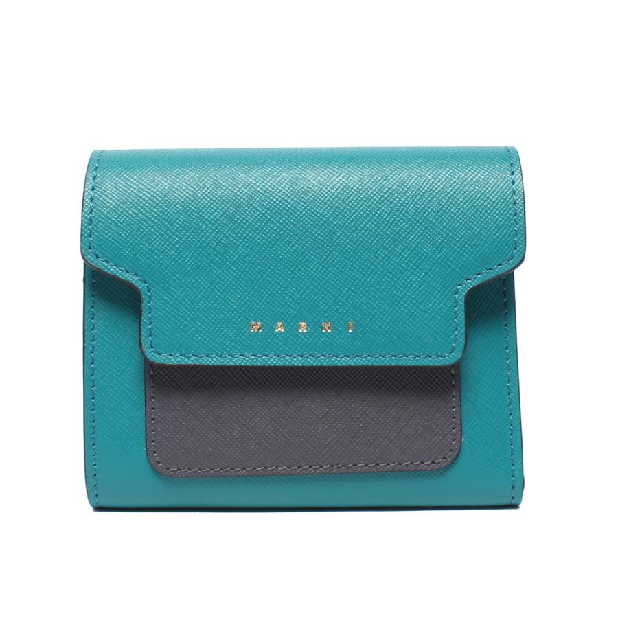 MARNI マルニ ミルドカーフレザーウォレット 三つ折り財布 中古極美品 美品 マルニ 三つ折り財布 レディース MARNI 中古 : Rehello by