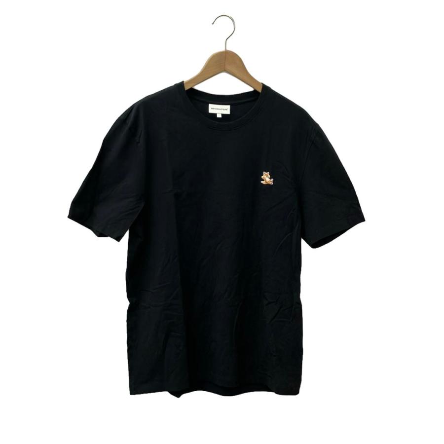 メゾンキツネ 半袖Tシャツ キツネワッペン メンズ SIZE L MAISON