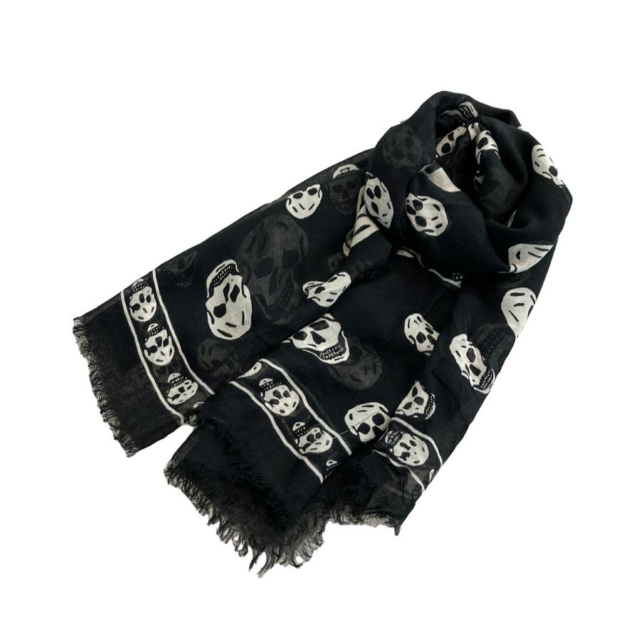 アレキサンダーマックイーン スカーフ スカル柄 ユニセックス  