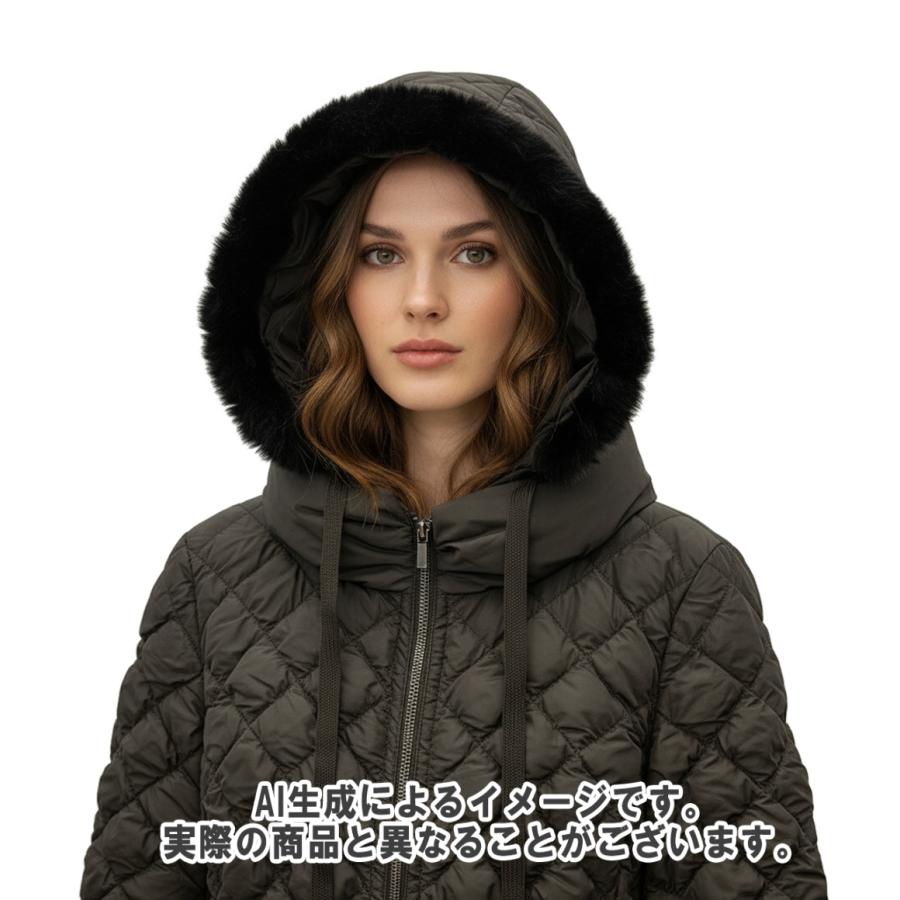 9*0様 MONCLER モンクレール ダウンコート ラビットファー ブラウン茶 モンクレール ロングダウンコート ラビットファー CACTIER 112-093
