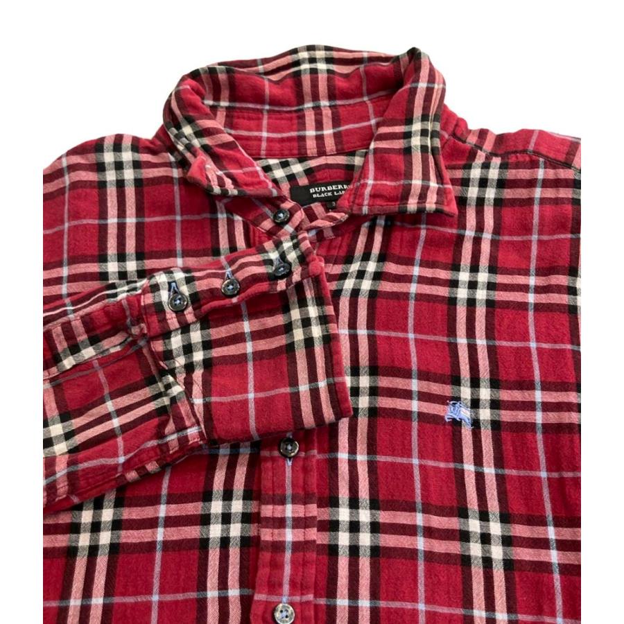 バーバリーブラックレーベル 長袖シャツ チェック柄 メンズ SIZE 3 (L