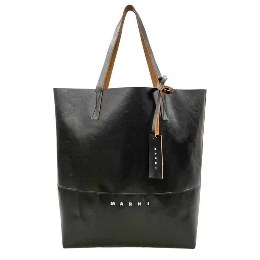MARNI マルニ トライベッカ PVC×レザー トート ハンド　バッグ マルニ トートバッグ トライベッカ レディース MARNI 中古 : Rehello