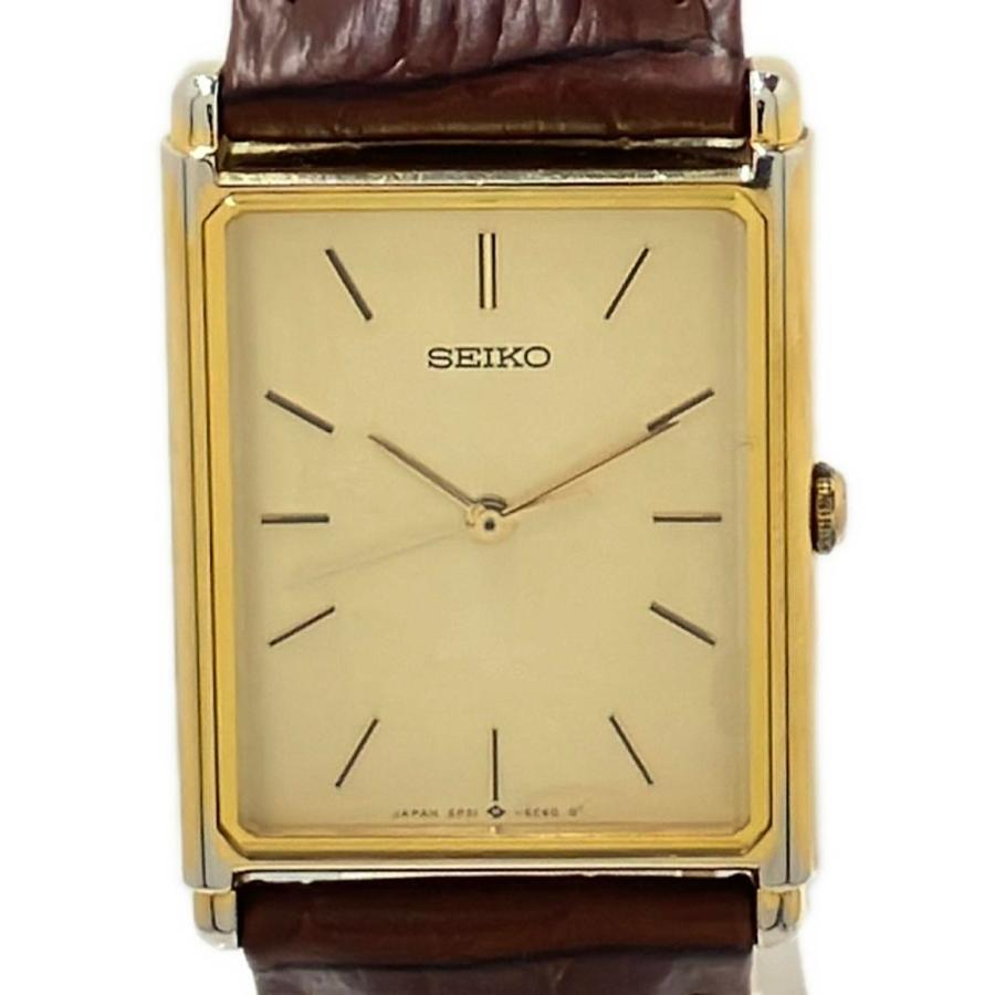 セイコー 腕時計 シャリオ クオーツ ゴールドそ 5P31-5D40 メンズ