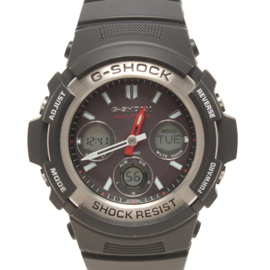 美品 カシオ 腕時計 マルチバンド6 G-SHOCK ソーラー AWG-M100-1AJF