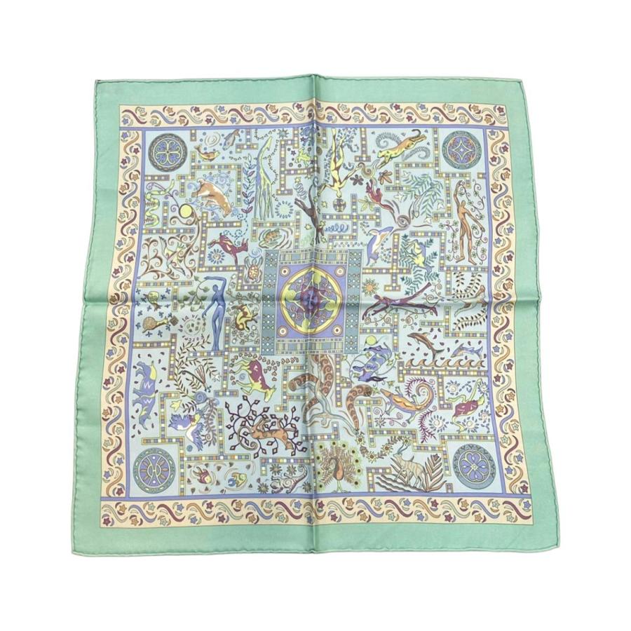 エルメス スカーフ プチカレ シルク 100% Forces de La vie レディース