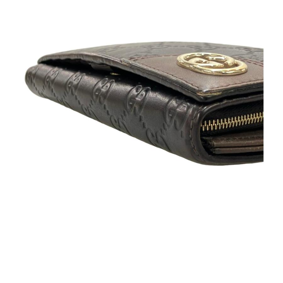 訳あり グッチ 長財布 レザー グッチシマ 204836 493075 レディース