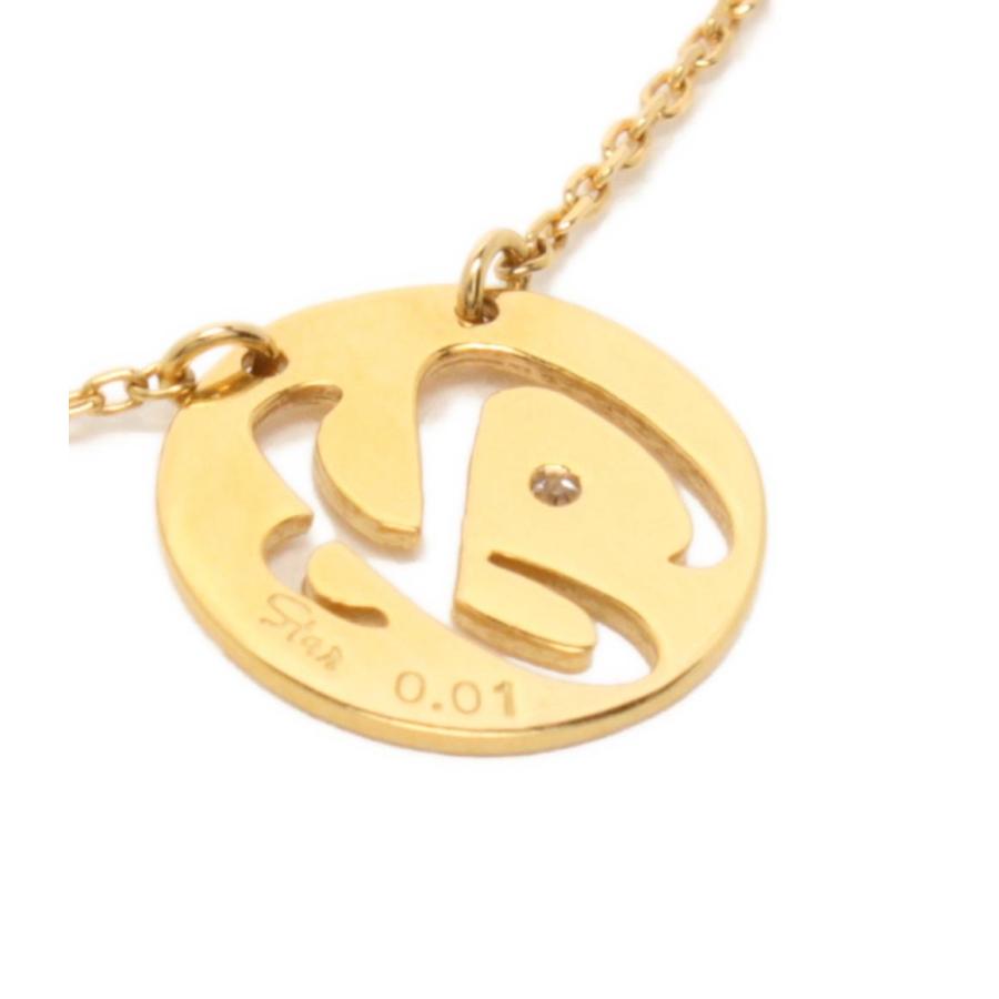 美品 スタージュエリー ネックレス K18 ダイヤ 0.01ct イニシャル Y 