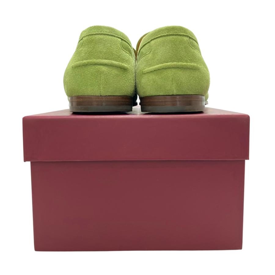 美品 グッチ スウェードビットローファー 406994 メンズ SIZE 8 GUCCI