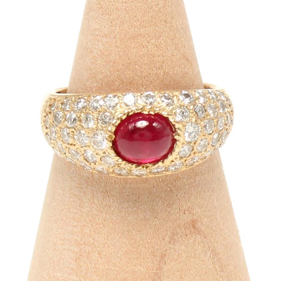美品 リング 指輪 K18 ルビー 1.07ct ダイヤ 0.96ct レディース