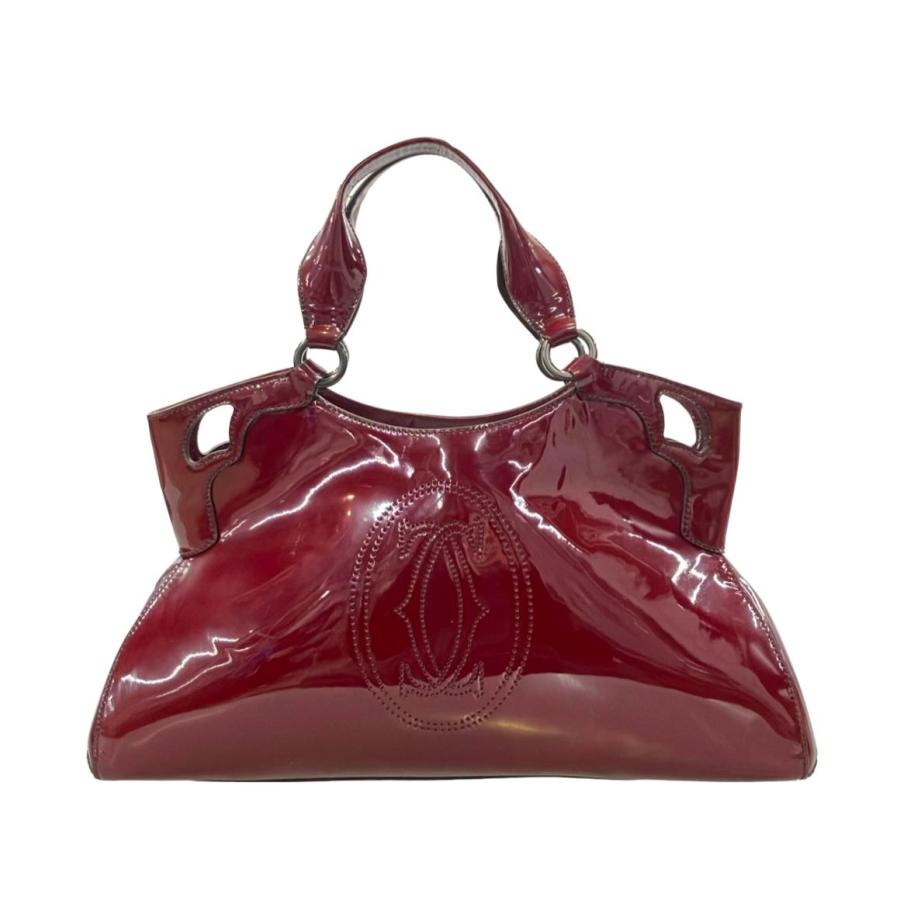 カルティエ トートバッグ ハンドバッグ パテントレザー マルチェロ