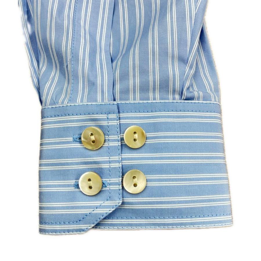 美品 グッチ×アディダス フロントロゴ 長袖シャツ ストライプ柄