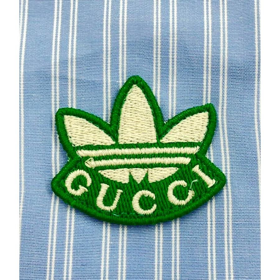GUCCI×adidas グッチ×アディダス ストライプシャツ 楽天市場】未使用 グッチ ×adidas ロゴ刺繍 ストライプ 長袖