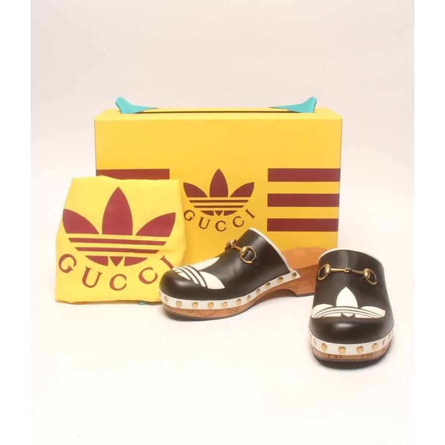美品 グッチ サボサンダル クロッグ adidas アディダス コラボ 702252