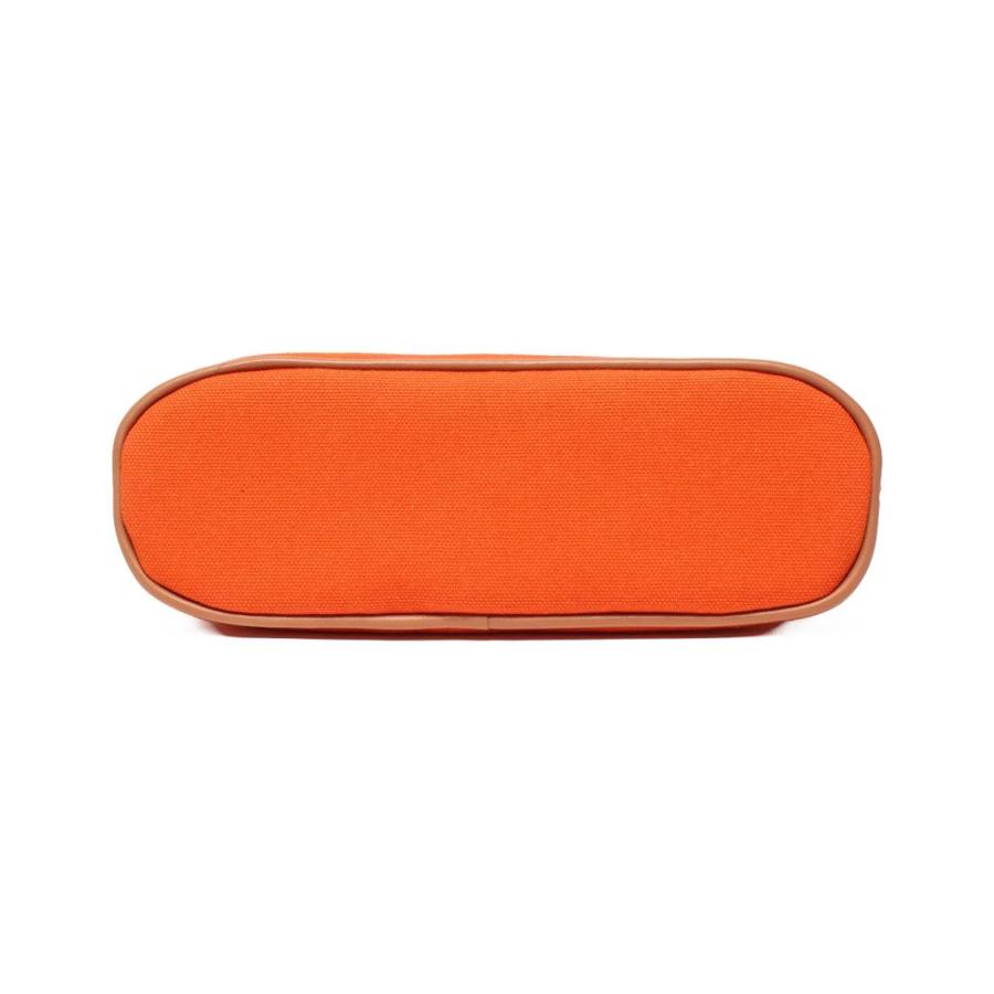 エルメス HERMES ボリードポーチ ミニ コットン オレンジ シルバー金具 エルメス ポーチ シルバー金具 ボリードポーチ ミニ レディース