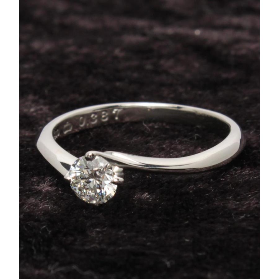 美品 エクセルコダイヤモンド リング 指輪 pt900 ダイヤ 0.387ct 